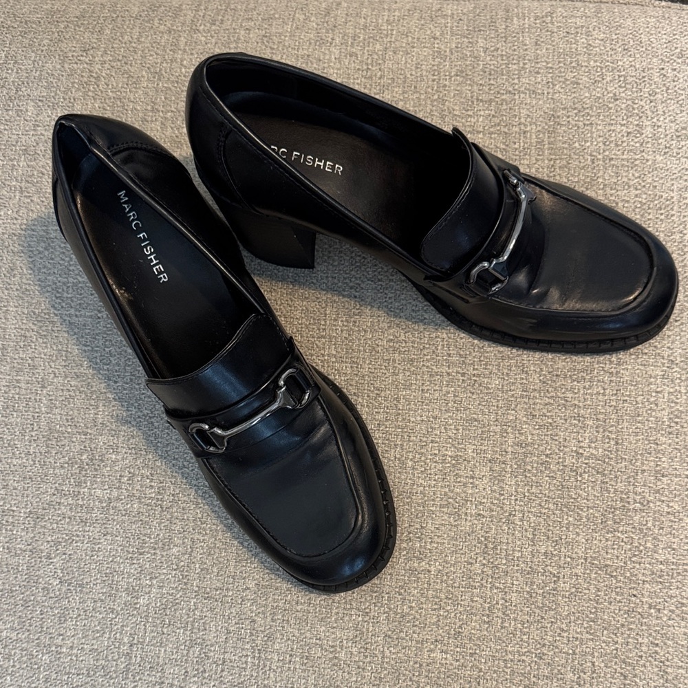Marc Fisher Classic Black Women's Slip-On Loafers